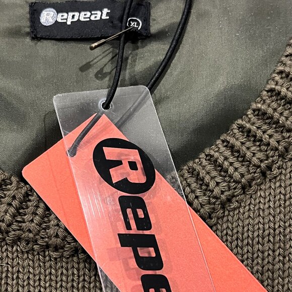 Repeat 2-Piece Midi-Maxi Skirt & Top Set, NWT, Olive Green, XL - Picture 4 of 11